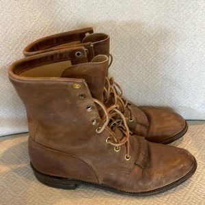 Justin Lace Up Boots. Worn in and goes with anything.